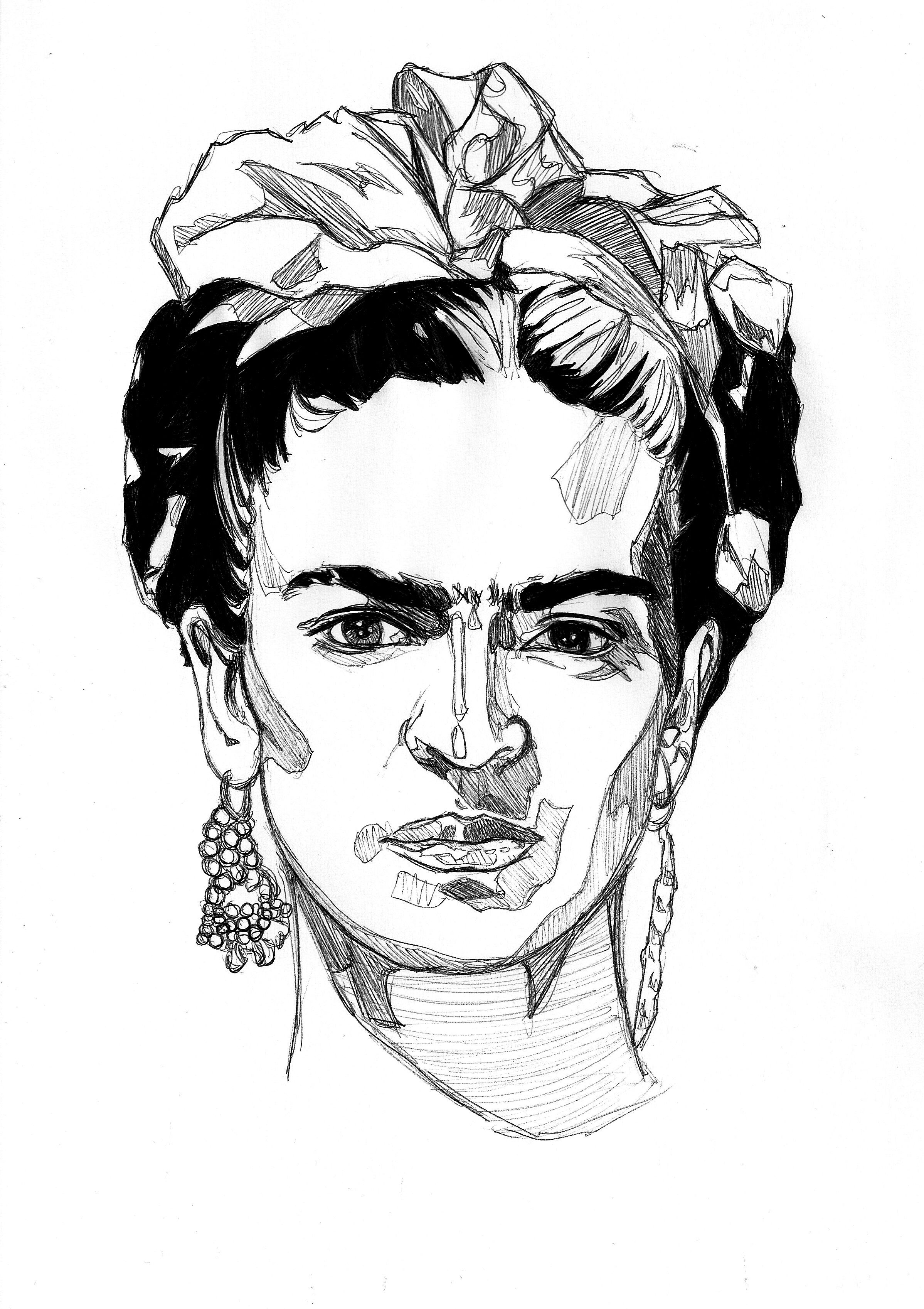Frida Kahlo Drawings at PaintingValley.com | Explore collection of ...