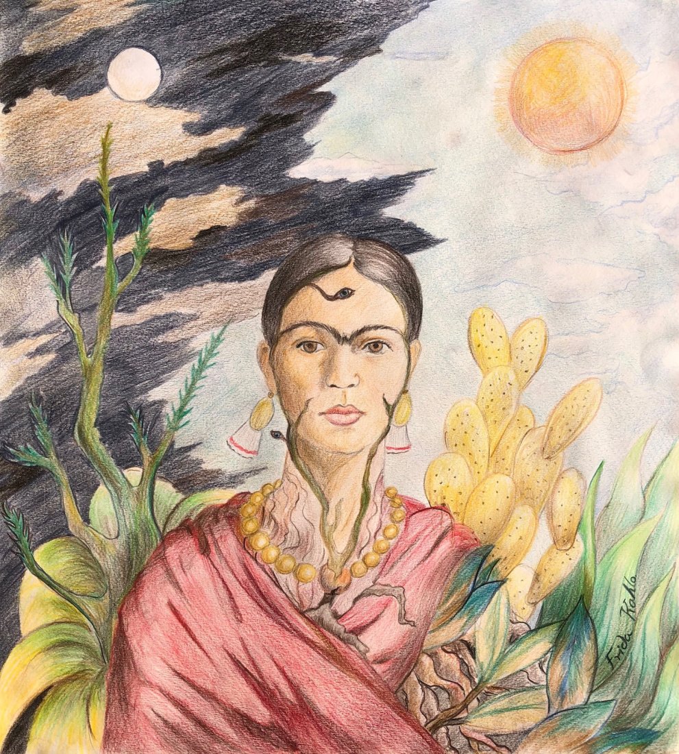 991x1100 Frida Kahlo - Frida Kahlo Drawings