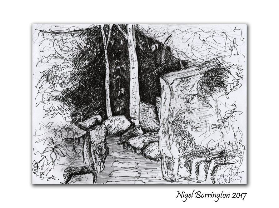 893x666 friday sketch, one hour drawing path into the woods nigel - Friday Drawing
