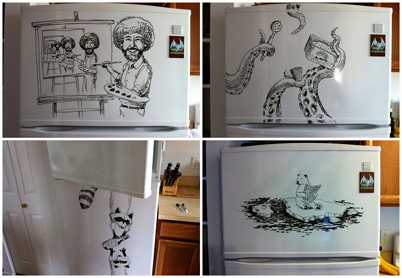 800x554 drawings on the fridge - Fridge Drawings