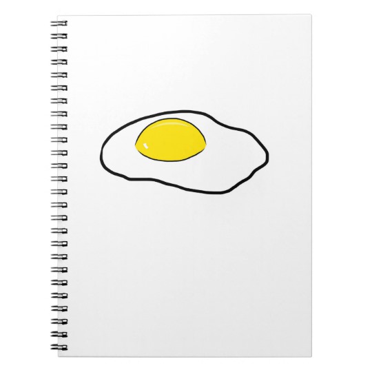540x540 fried egg cartoon drawing poached eggs sunny side notebook - Fried Egg Drawing