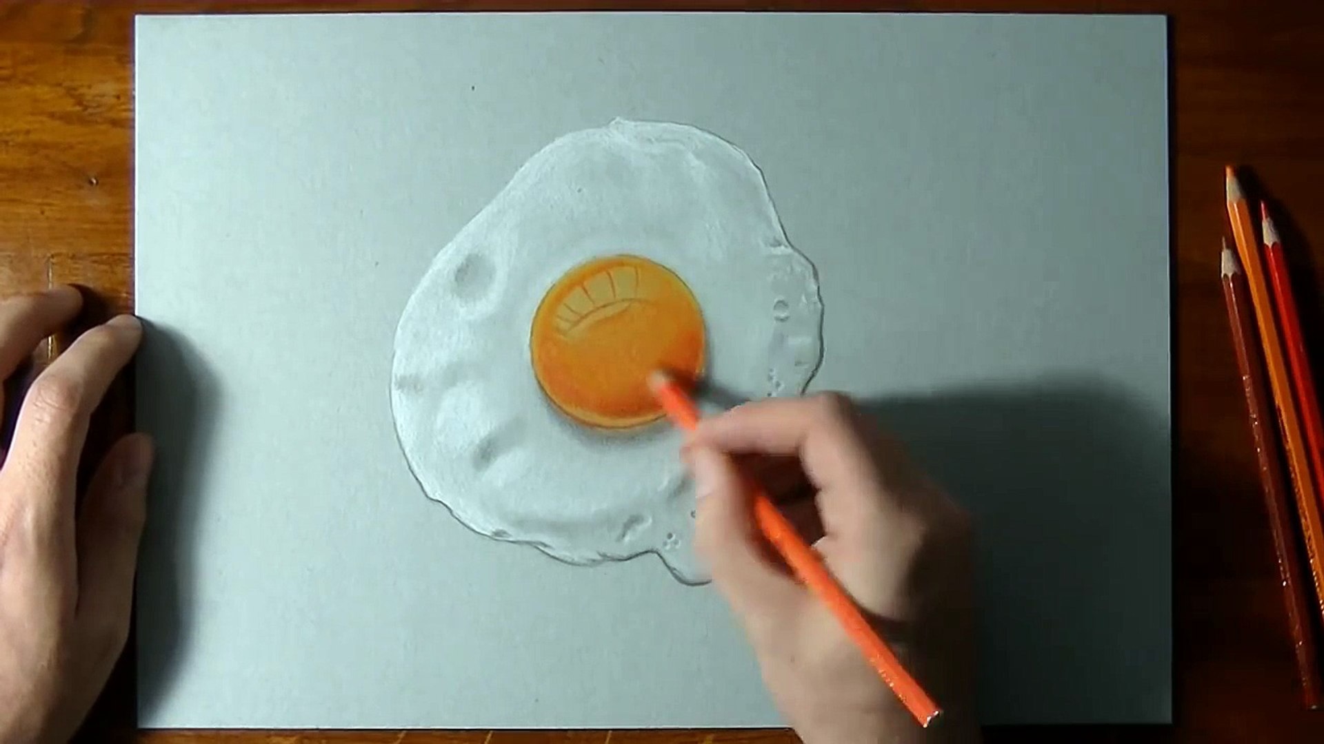 1920x1080 Drawing Time Lapse - Fried Egg Drawing