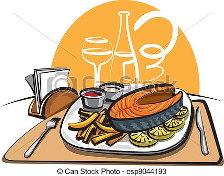 450x355 fried fish and chips - Fried Fish Drawing