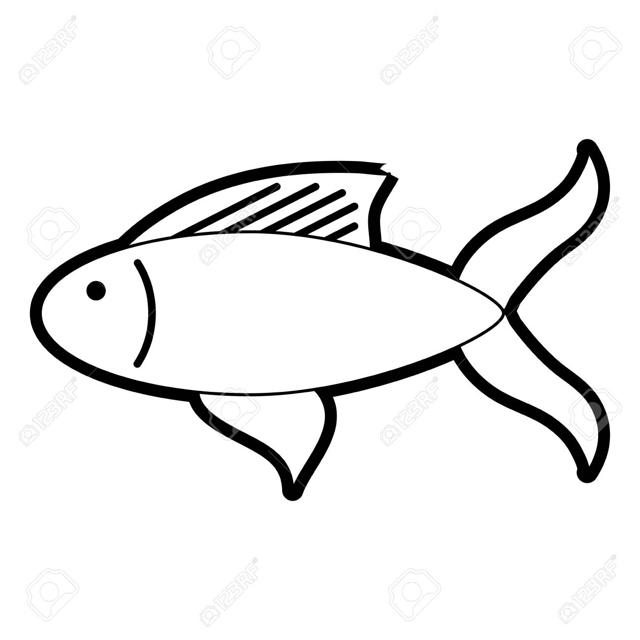 1300x1300 redfish drawing free download - Fried Fish Drawing