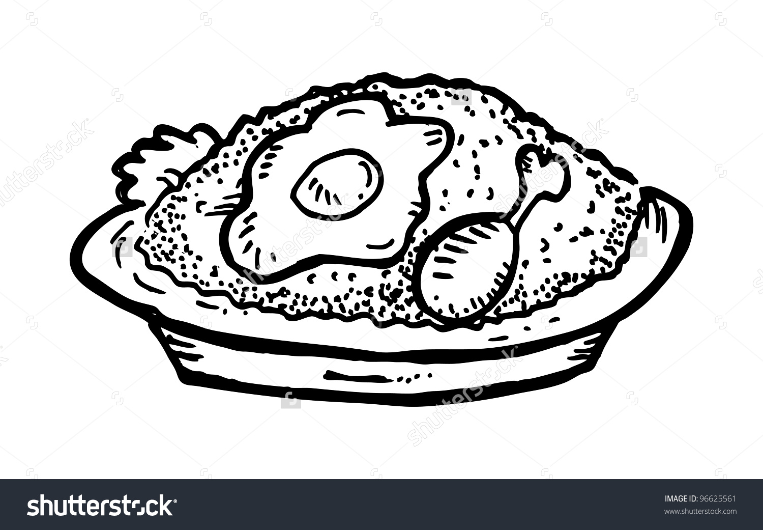 1500x1041 Rice Clipart Fried Fish - Fried Fish Drawing