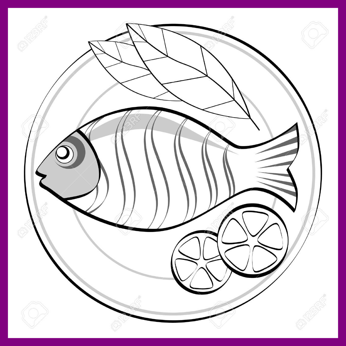 1362x1362 fried fish clipart black and white great free clipart - Fried Fish Drawing