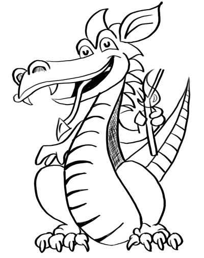 400x506 how to draw friendly cartoon dragons with drawing tutorial - Friendly Drawing