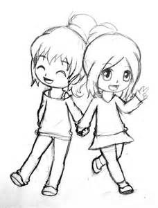 228x300 Best Friend Drawings That Are Easy To Draw - Friends Cartoon Drawing