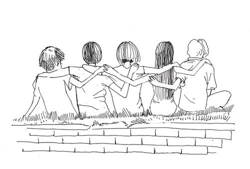 500x338 Huge Collection Of 'family And Friends Drawing' Download More - Friends Drawing