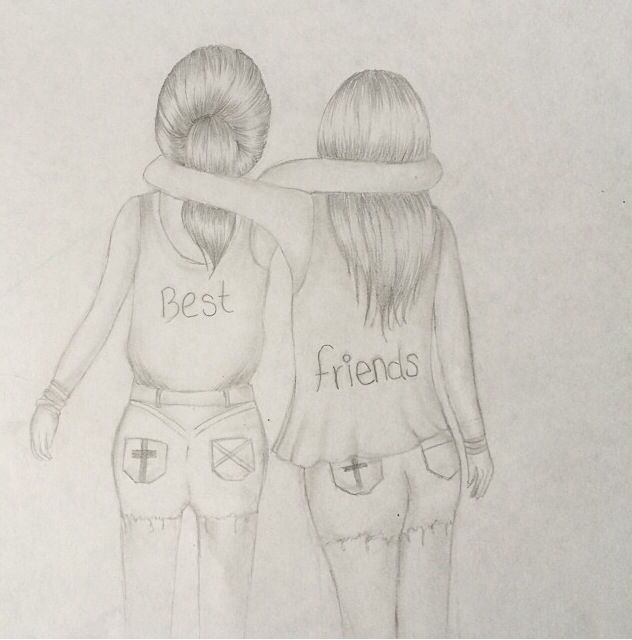 632x640 real friendship best friends pencil drawing by me to draw always - Friendship Sketch Drawing