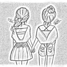 236x236 cute drawings of friendship - Friendship Sketch Drawing