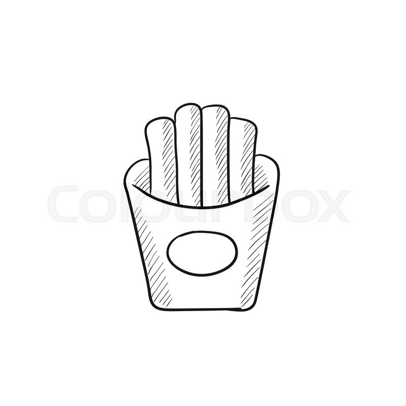 800x800 french fries vector sketch icon stock vector colourbox - Fries Drawing