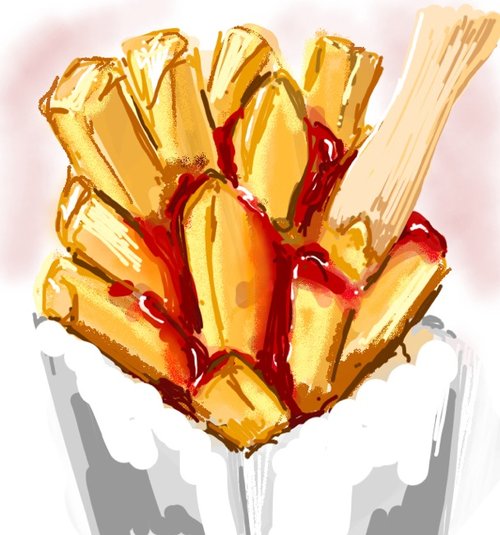 500x535 fries drawings - Fries Drawing