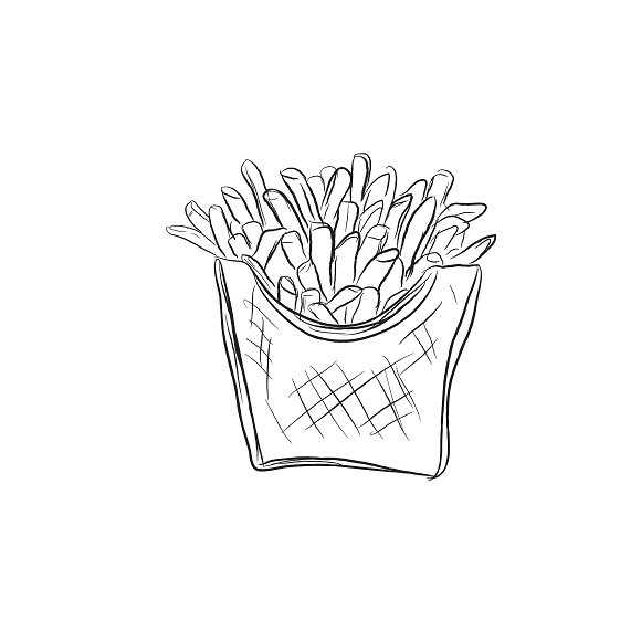 580x580 mcdonalds drawing french fries for free download - Fries Drawing