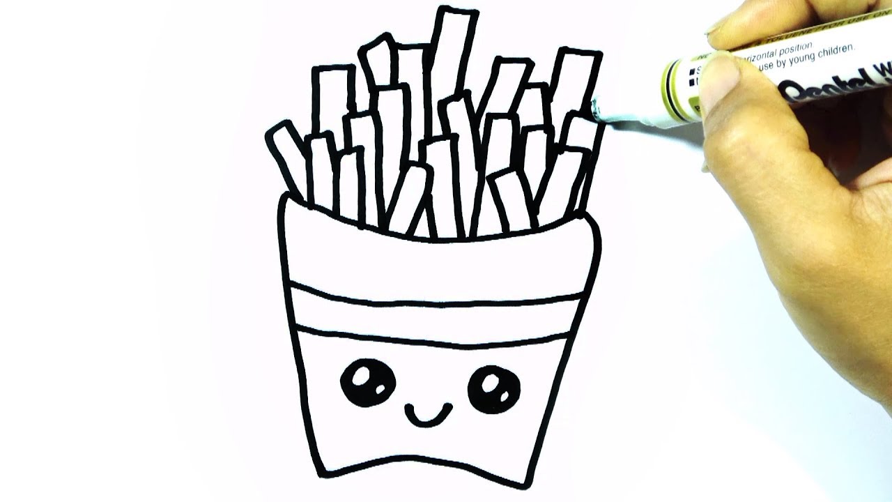 1280x720 how to draw cute fries easy hde - Fries Drawing
