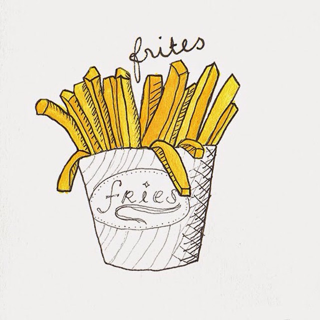 640x640 Creative Challenge Draw A Bookstore Or Write I Can't Really - Fries Drawing