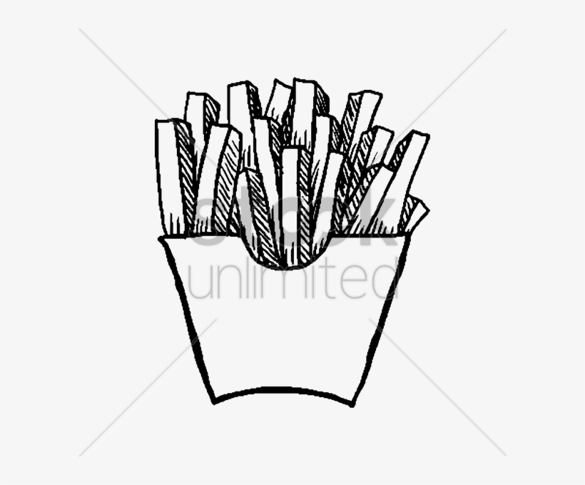 820x680 Banner Royalty Free Stock Chips Drawing Realistic - Fries Drawing