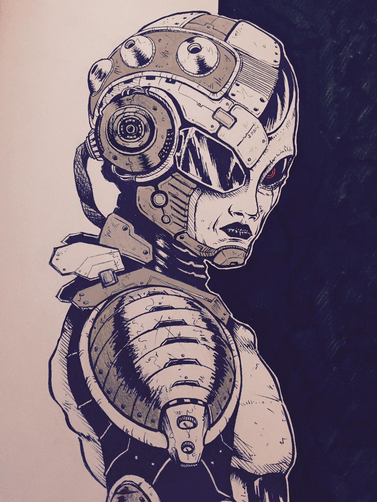 1224x1632 drawing of mecha frieza reinterpreted in my own style dbz - Frieza Drawing