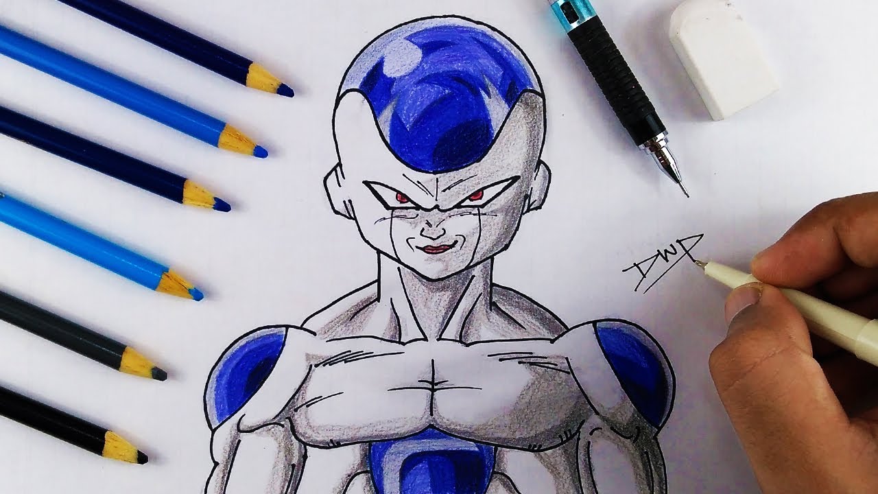 1280x720 How To Draw Frieza Form From Dragon Ball Z - Frieza Drawing