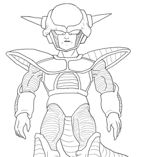 500x538 How To Draw Frieza Form - Frieza Drawing
