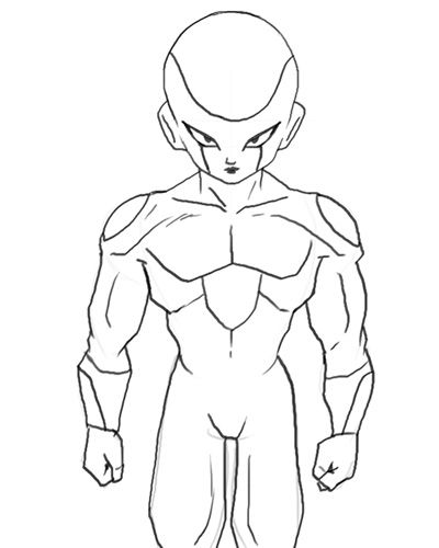 400x500 how to draw frieza form from dragonball manga learn basic - Frieza Drawing
