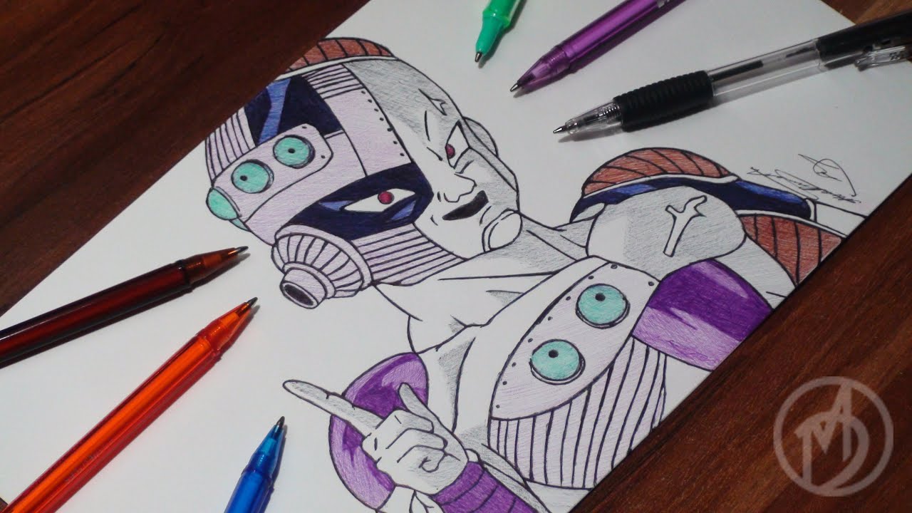 1280x720 mecha frieza pen drawing - Frieza Drawing
