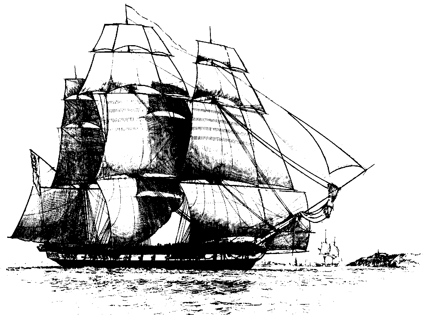 Frigate Drawing at PaintingValley.com | Explore collection of Frigate ...