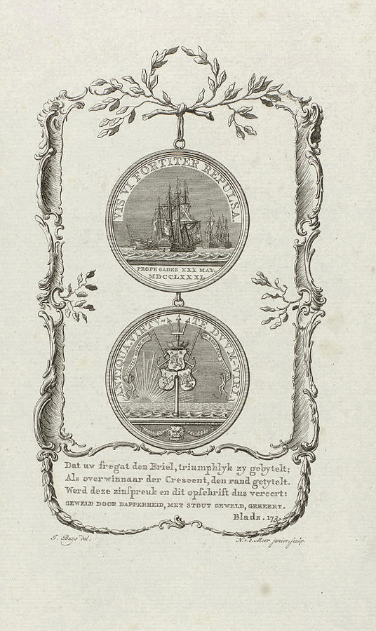536x900 Medal In Honor Of Gerardus Oorthuys, Captain Of The Frigate - Frigate Drawing