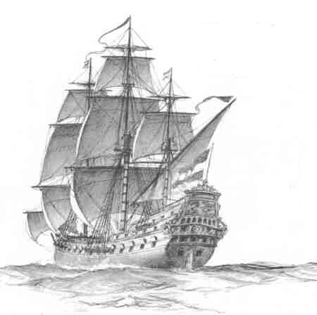 450x448 Wetcanvas Artsschool Online Drawing Drawing Ships - Frigate Drawing