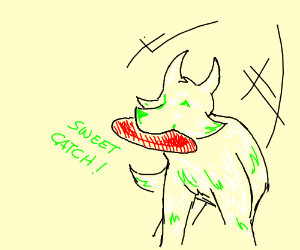 300x250 Dog Catching A Frisbee Drawing - Frisbee Drawing