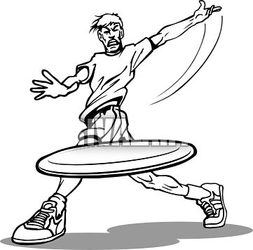 361x356 Frisbee Throw - Frisbee Drawing