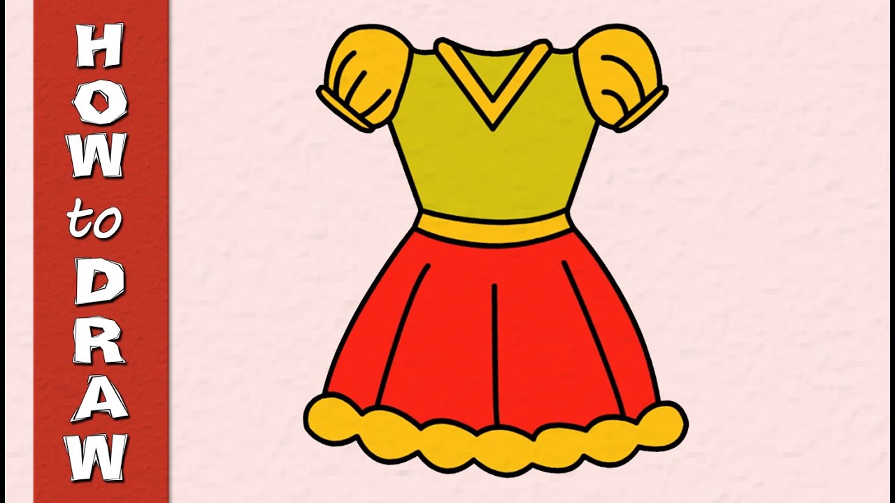 1280x720 How To Draw A Frock Kids Educational Web Series Drawing Video - Frock Drawing