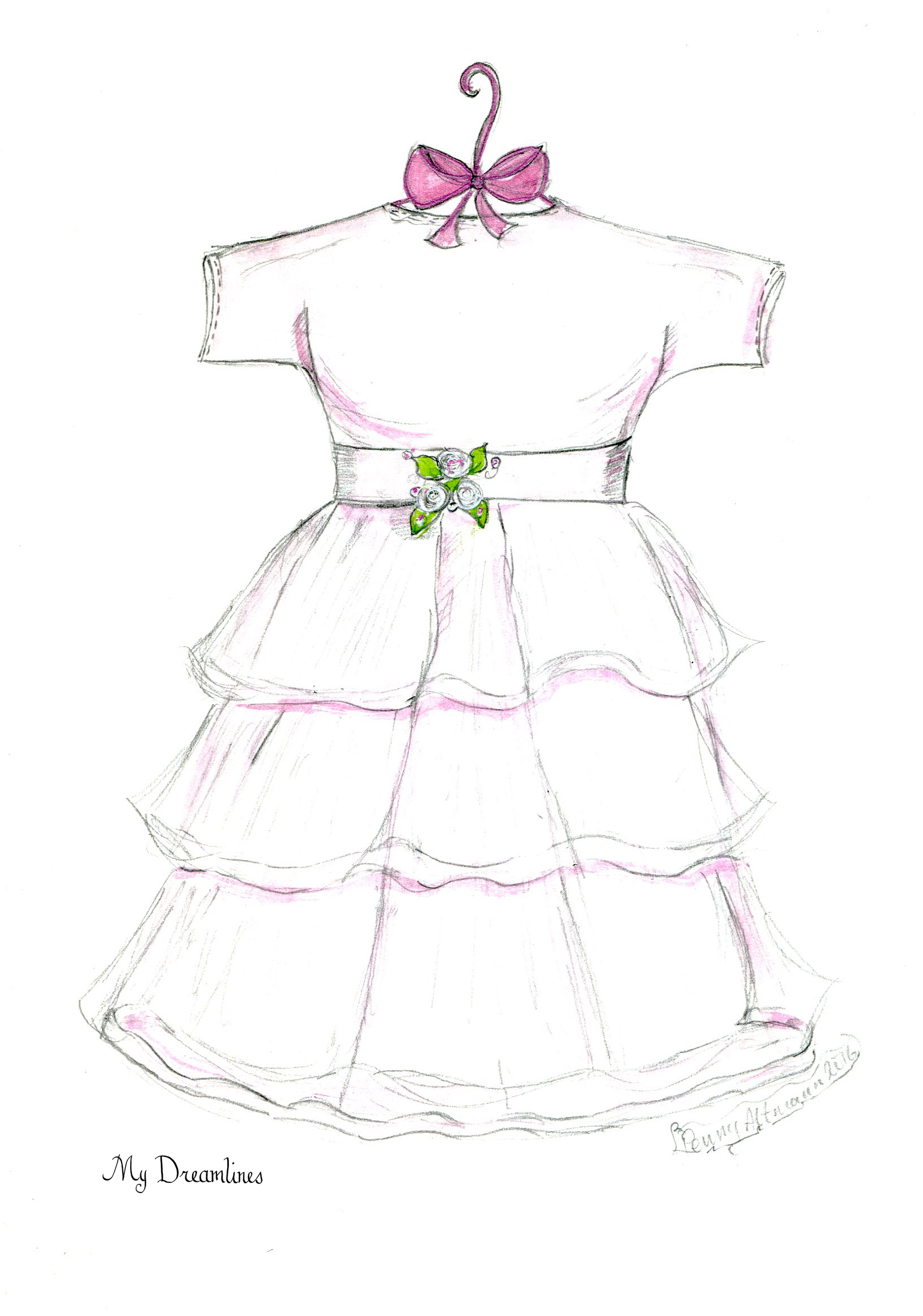 Frock Drawing at PaintingValley.com | Explore collection of Frock Drawing