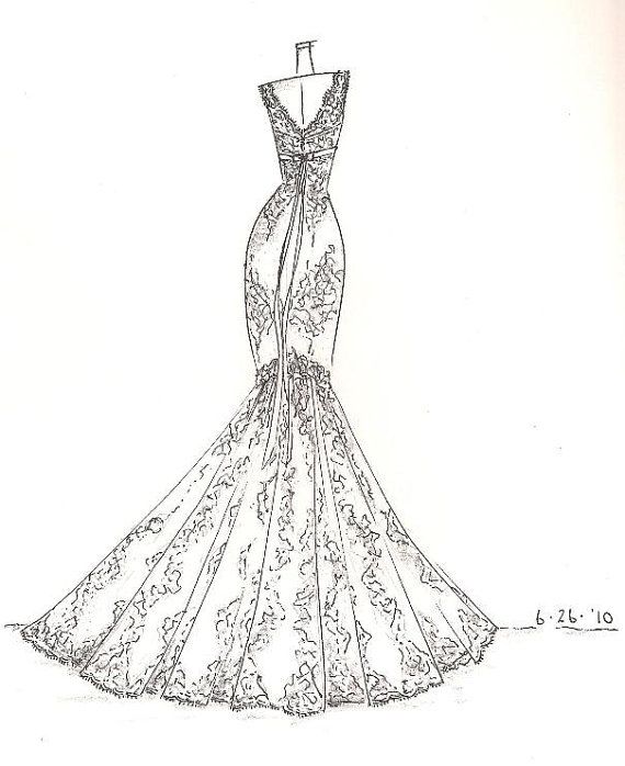 570x698 Fashion Drawing Frock For Free Download - Frock Drawing