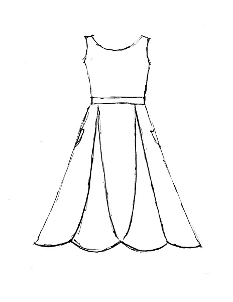 Frock Drawing at PaintingValley.com | Explore collection of Frock Drawing