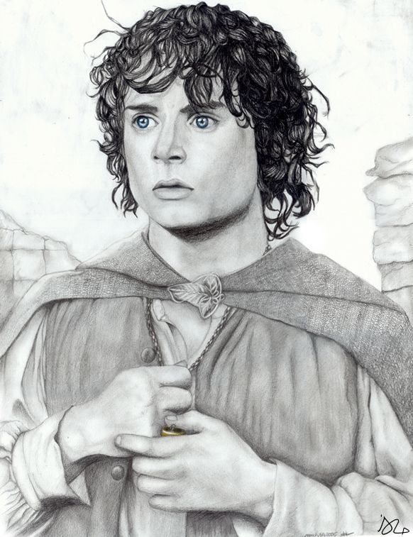 582x757 frodo baggins crazy tolkien fan art, pencil drawings, drawings - Frodo Drawing