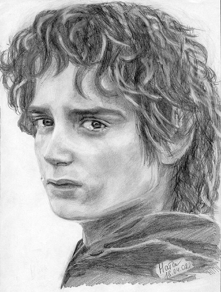 454x600 Frodo Drawing Sketch Drawing Skill - Frodo Drawing