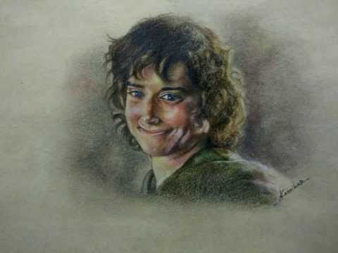 480x360 Frodo Baggins Drawing Wood Color - Frodo Drawing
