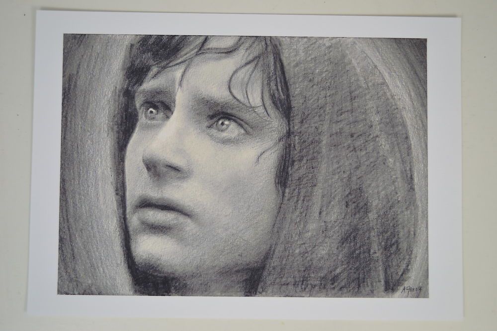 1000x667 Original Andrew Fry Lord Of The Rings Hobbit Frodo Drawing Print - Frodo Drawing