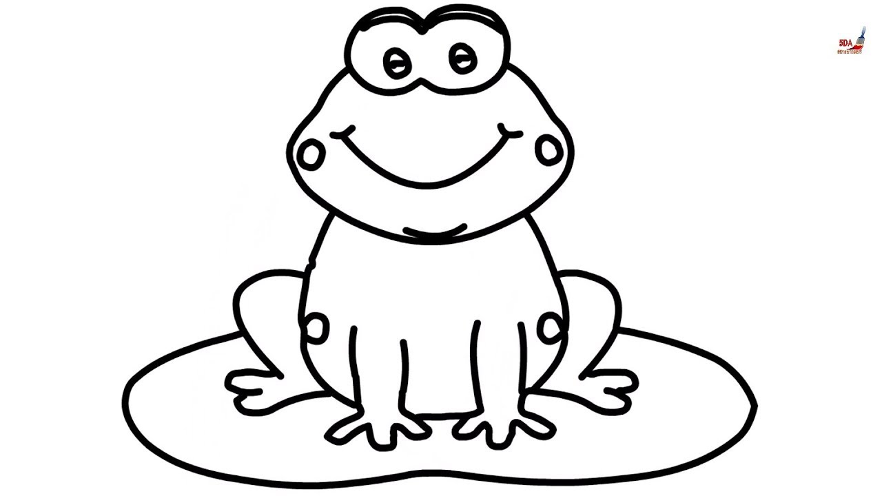 1280x720 how to draw a cute frog for kids how to draw a frog how - Frog Drawing