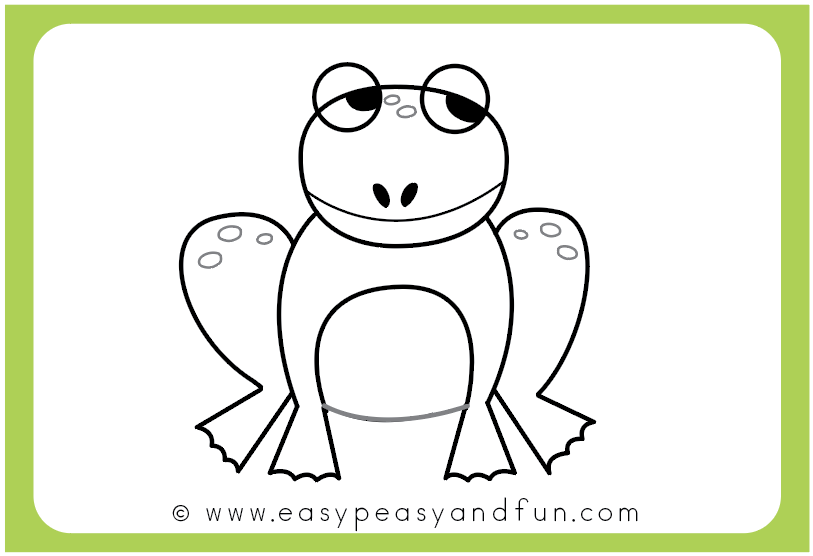 813x556 How To Draw A Frog - Frog Drawing Easy