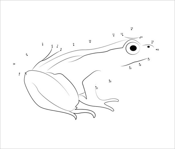 585x498 Frog Template - Frog Drawing For Kids