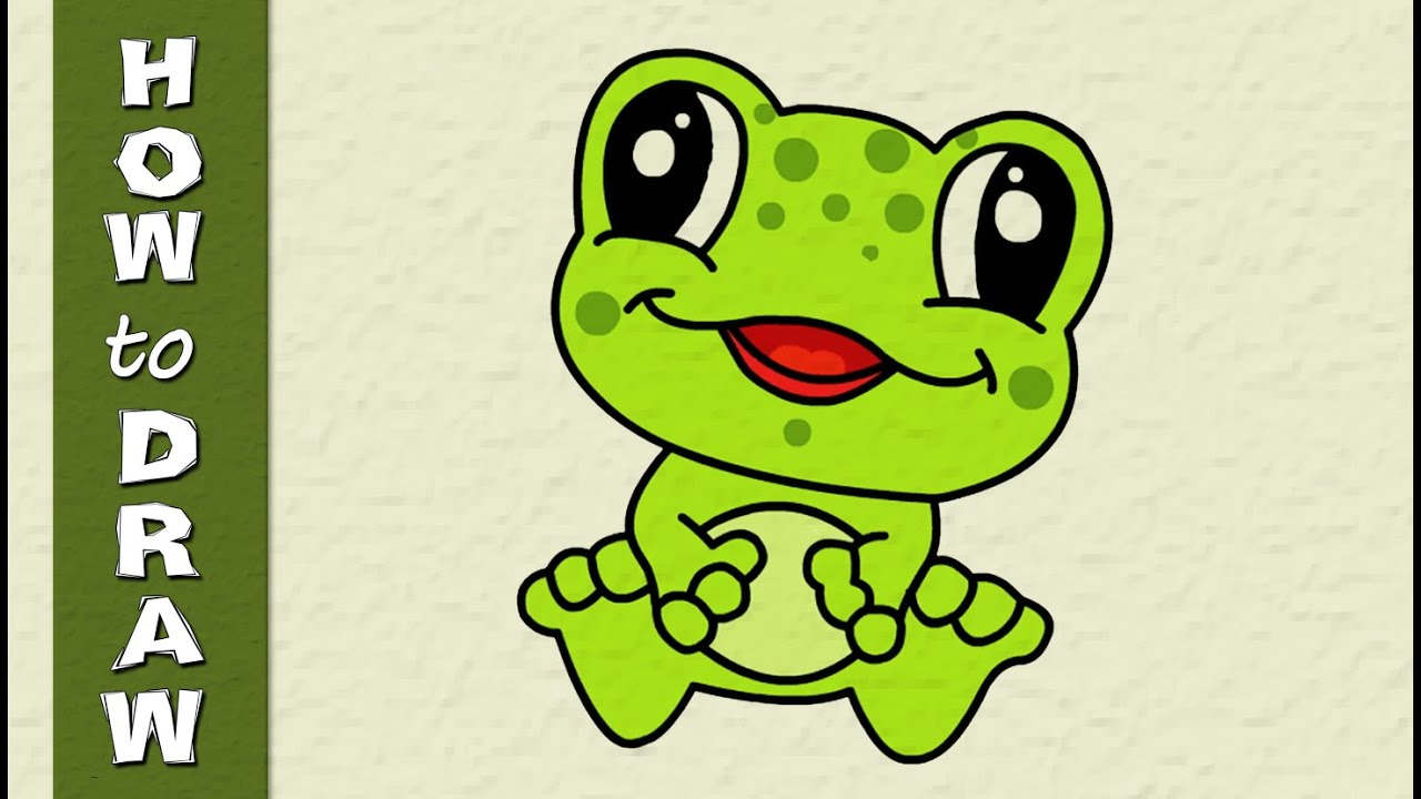 1280x720 How To Draw A Frog Kids Educational Web Series Drawing Video - Frog Drawing For Kids