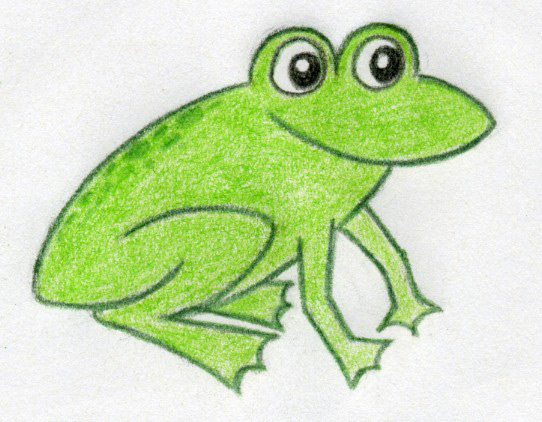 542x422 Cartoon Frog Drawings You Are Going To Love - Frog Drawing Images