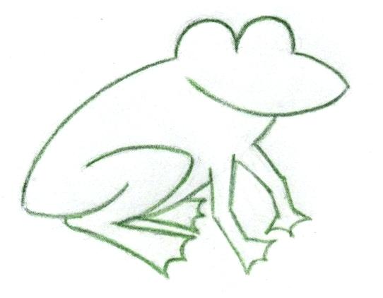 542x422 how to draw a frog with trace the lines how to draw a frog - Frog Face Drawing