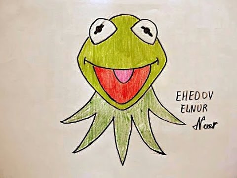 480x360 how to draw kermit the frog's face the muppets - Frog Face Drawing
