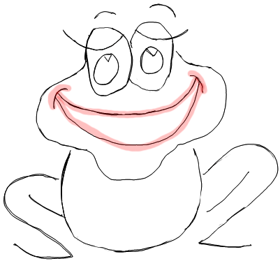 401x374 how to draw cartoon frogs toads - Frog Face Drawing