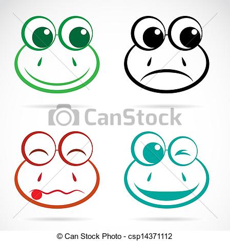449x470 Vector Image Of An Frog Face On White Background - Frog Face Drawing