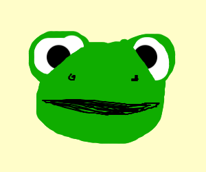 300x250 Creepy Frog Face Drawing - Frog Face Drawing