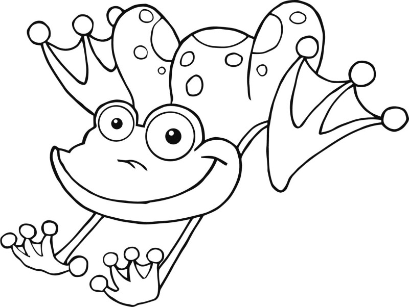 800x602 Frog Jumping Coloring - Frog Jumping Drawing